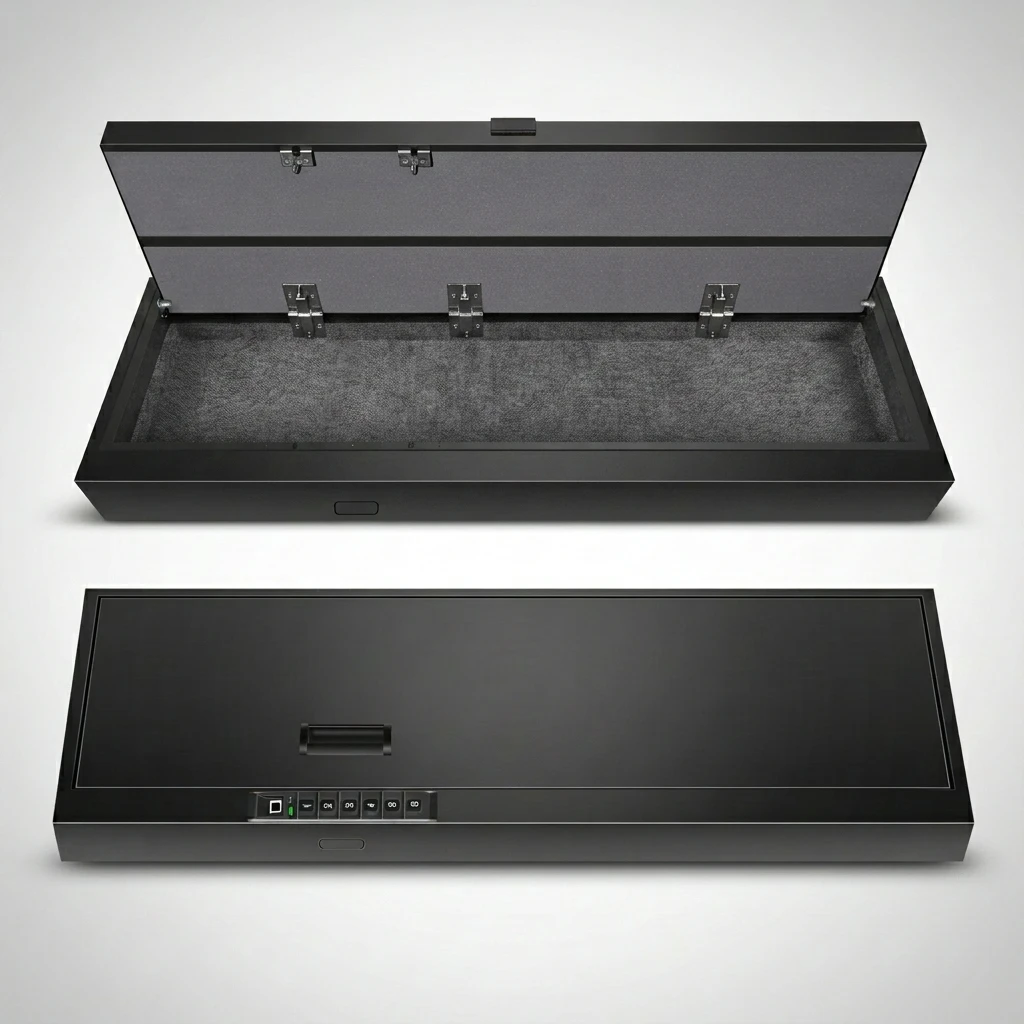 Long Wall-mounted Safe Secure Electronic Digital Lock & Key Lock Security Hidden Storage Cabinet for Indoor/Outdoor Use