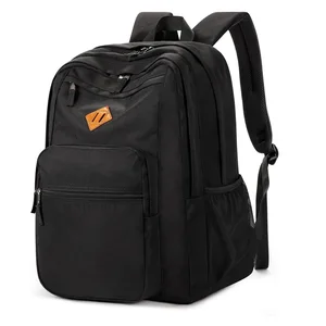 Custom Logo 26L Black School Backpack Waterproof College Travel Business Backpack Bag with Multi Compartments