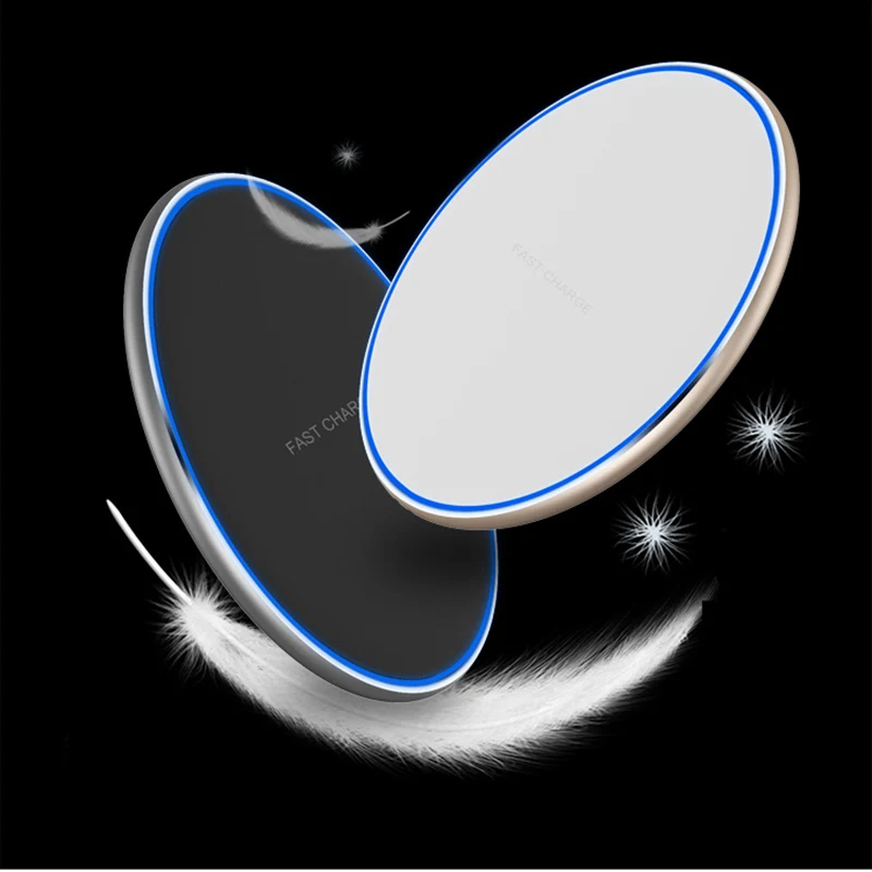 Gift Custom Logo LED Light Fast Charging 15W Wireless Charger