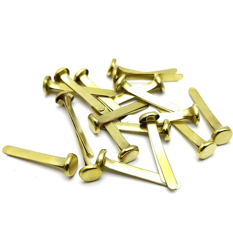 10 Pièces Brads Argentés Vintage Rond & Carré 12-15mm - Attaches Métalliques Scrapbooking & Loisirs Créatifs