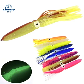 Cheery New 18cm 22cm Rubber Squid Skirts Octopus Soft Fishing Lures Tuna Sailfish Baits Mix Colors – Soft Lure – view 2