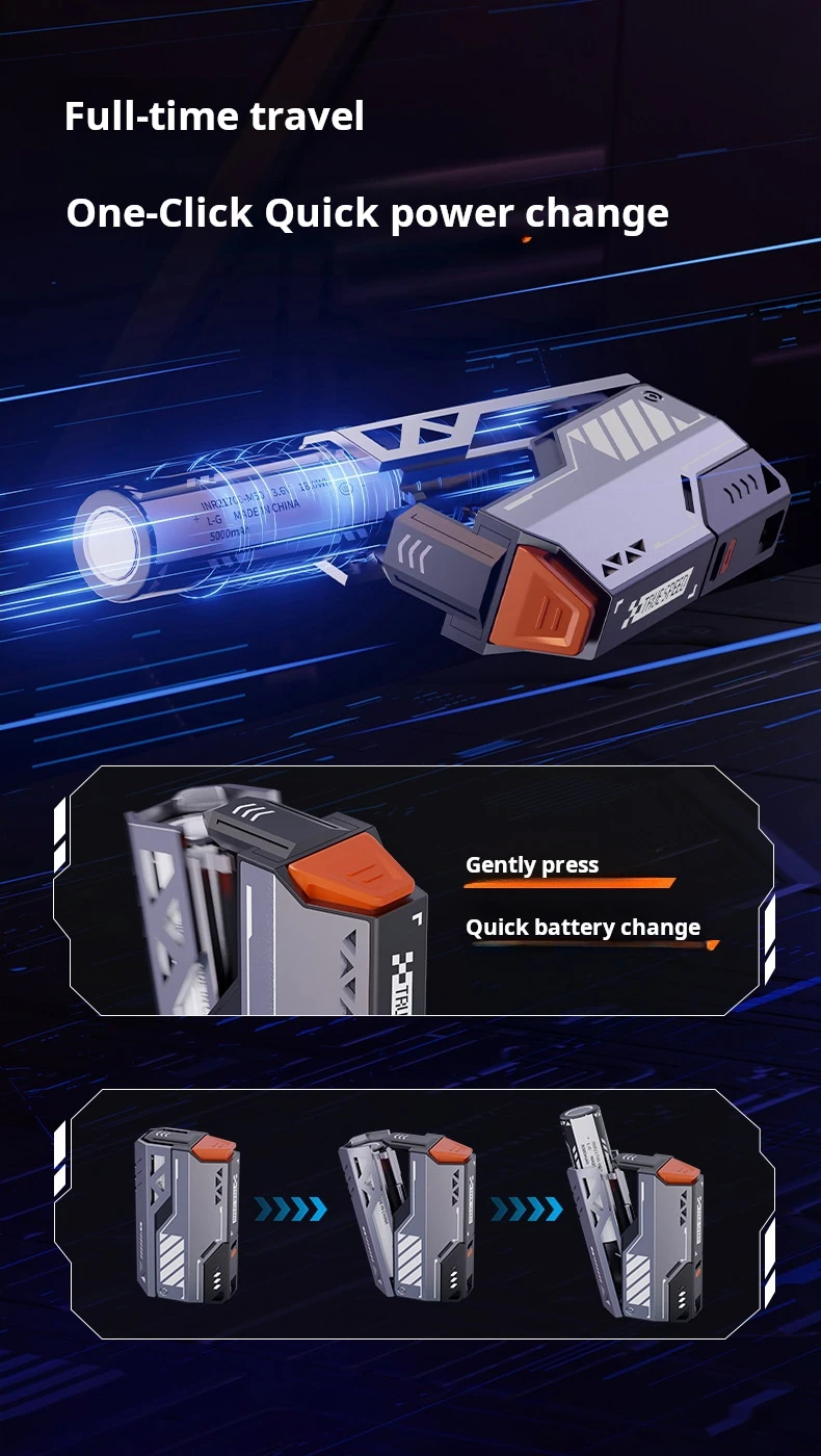 High Quality Replaceable Battery Detachable Mobile Power Fast Charging Cable Mecha Power Bank