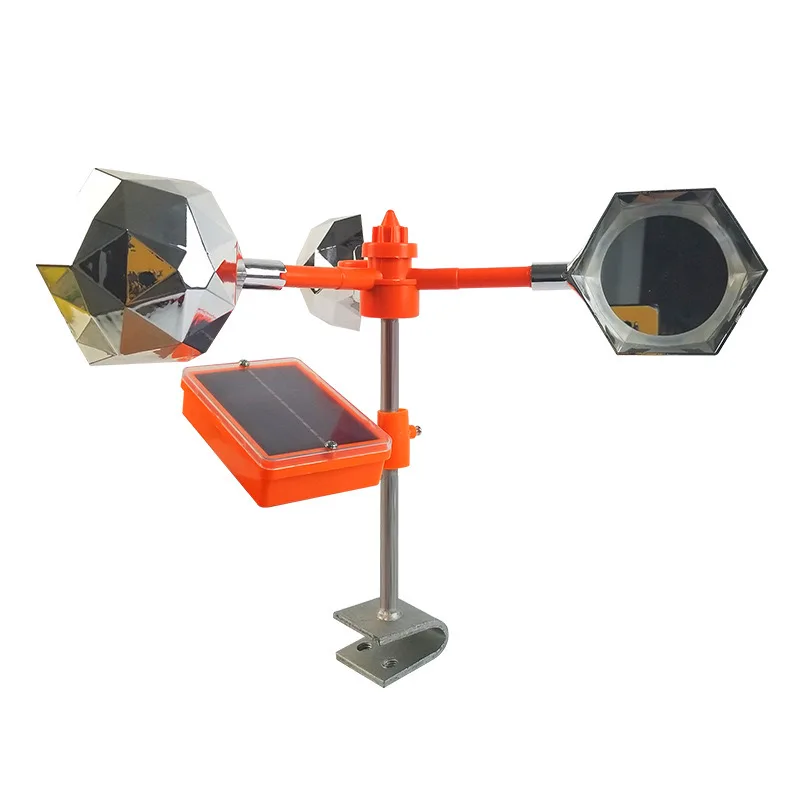 Solar Bird Repeller Producing Sound Loudly of Predators Reflecing the Light by Mirrors & Reflective Materials Polyhedra