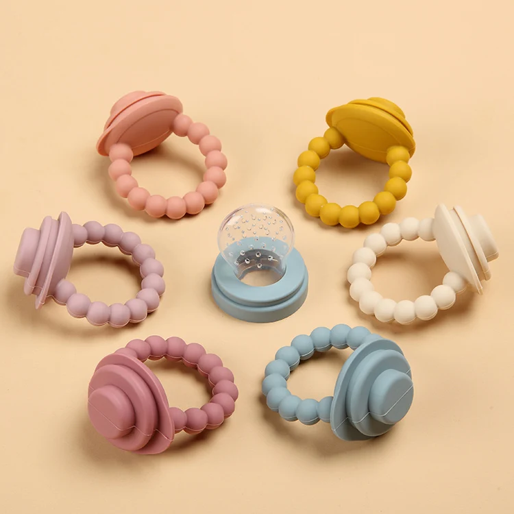 Baby Infant Teether Nipple Fruit Food Bite Silicone Teethers Safety
