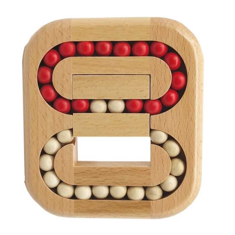 Wooden Rotating Magic Bean Decompression Spinning Bead Fingertip Spinning Top Cube Toy Educational Toys for Children