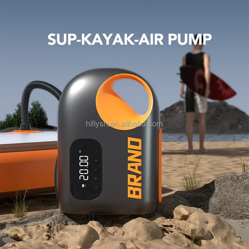 Hf8666 Factory High Pressure Electric Paddle Board Rechargeable Sup Air Pump Digital Portable
