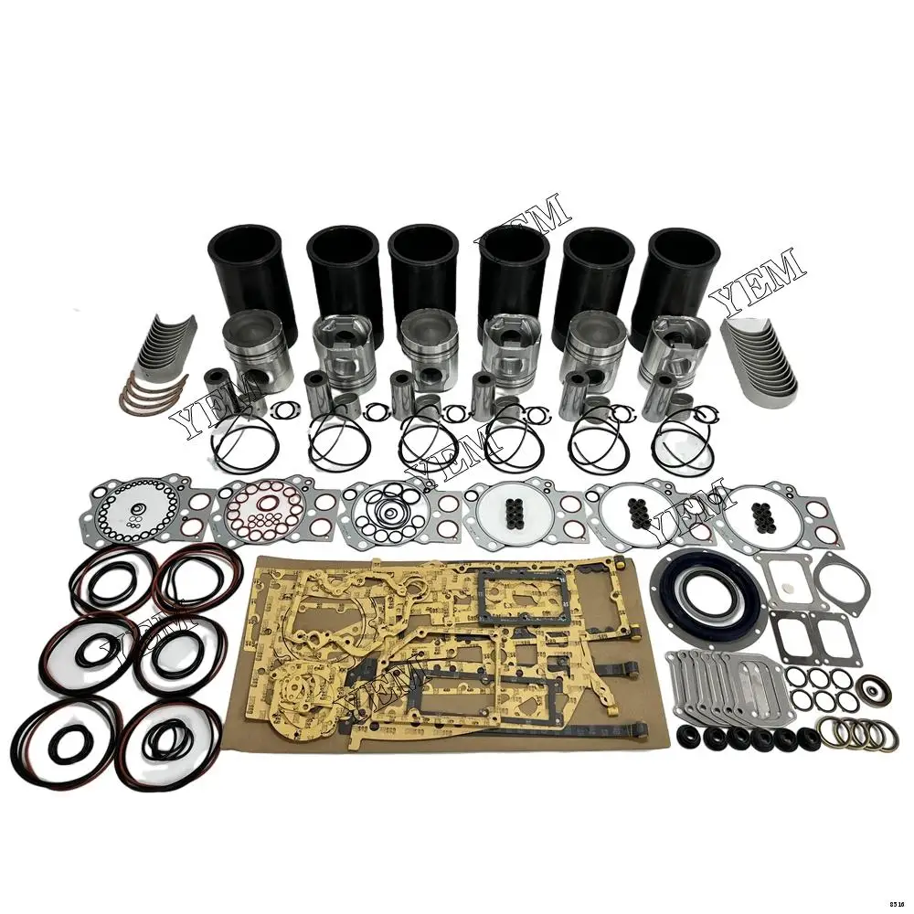 Factory Price Genuine 6D170 Engine Rebuilding Kit With Full Gasket Set Cylinder Bearings Piston Rings Liner for Komatsu