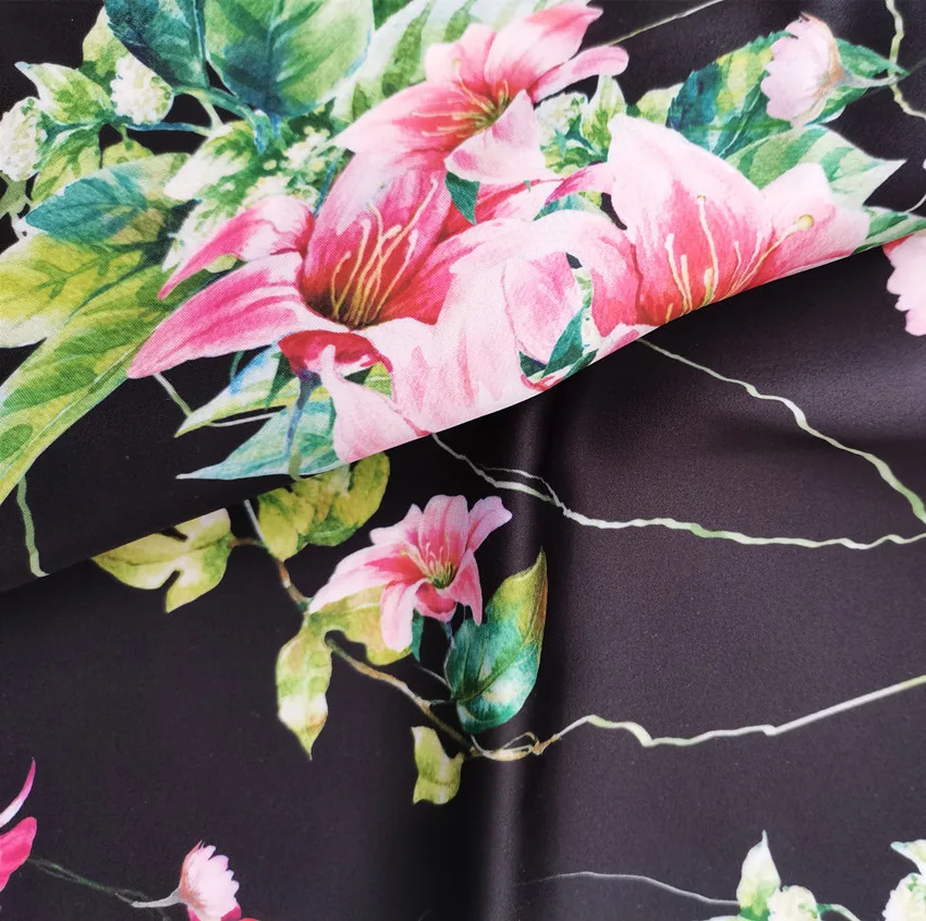 Пользовательский узор сублимационные принты модный показ хлопчатобумажная ткань для платья