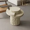 Tavolino in travertino (bianco 60*60*58 cm)