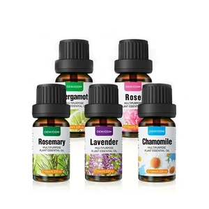 Wholesale 10ml Organic Anti-Aging Anti-Wrinkle Hydrating Essential Oil Face Serum Rose Rosemary Bergamot Chamomile Lavender
