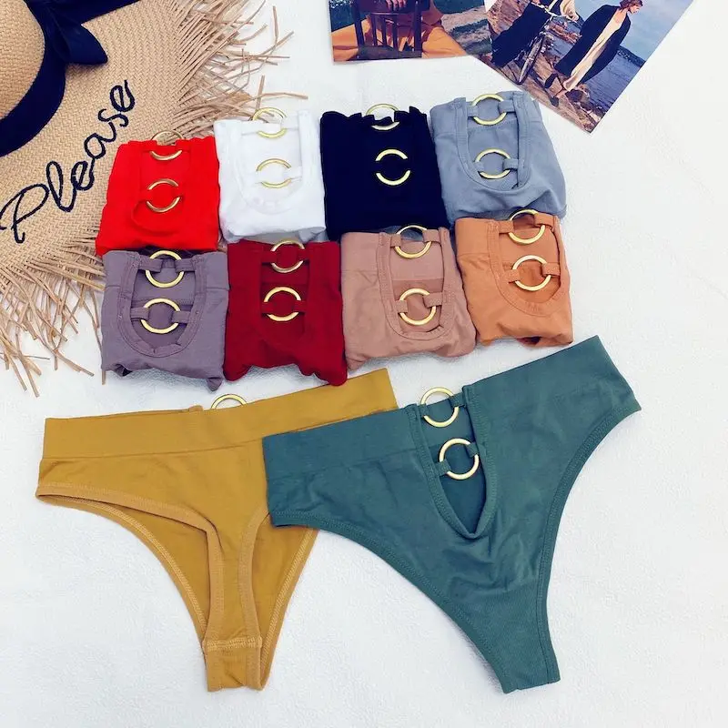 2 Ring Deco One Size Fits All Women Plus Size Sexy Mommy Hollow Out Thongs