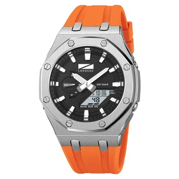 American Time Men's Multifunctional Sports Electronic Watch Waterproof Luminous Dial with Alloy Case for Students