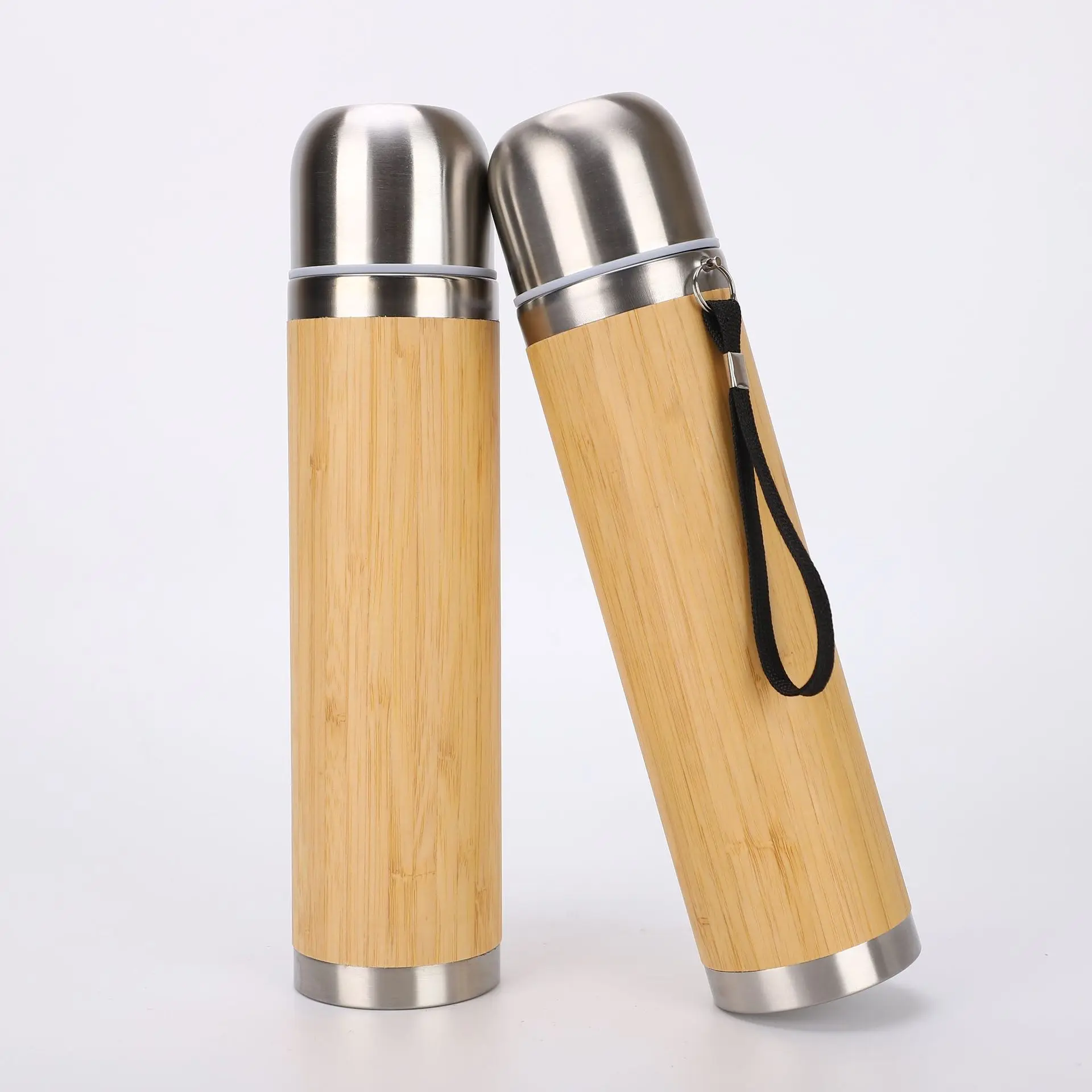 500ml Eco-friendly Bamboo Double Wall Vacuum Flasks & Thermoses ...