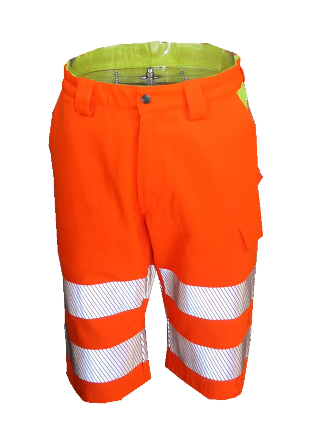Custom Made Hi Vis Quick Dry Workwear Shorts with Reflective Water-Proof Feature Windproof  Safety Work Pants for Men with Logo