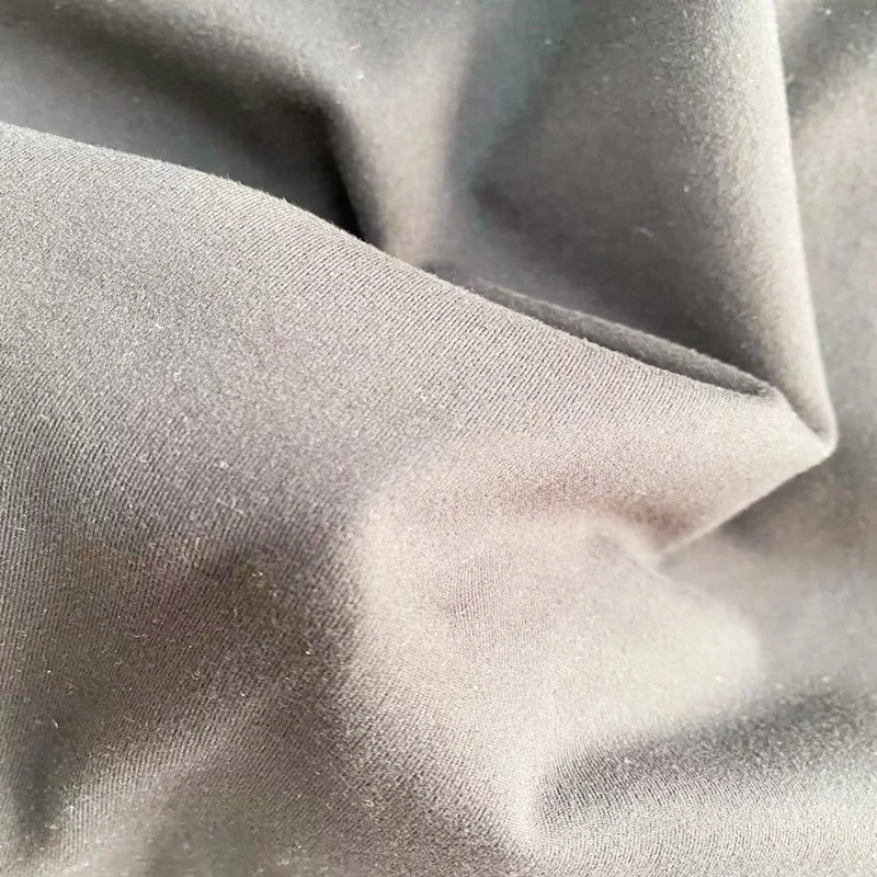 4 ways stretch polyester spandex  sanding  interlock  fabrics for sportswear