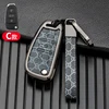 C gunmetal &amp; motif + porte-clés