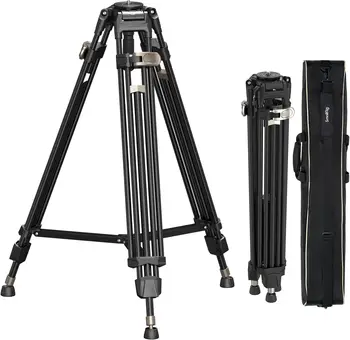 SmallRig AD-80 FreeBlazer Heavy-Duty Tripod, 71" Video Tripod with 75mm Bowl Adapter,One-Step Height Adjustment, Load up to product image