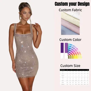 Mni Club Sequin Sleeveless Backless Dresses Sexy Women Clothing Night Club Dresses Sexy Dress for Women Party Club Night