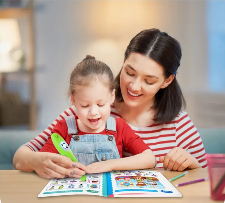 Электронная машина для раннего обучения детский умный английский алфавит умное чтение звук говорящая ручка книги детей OEM