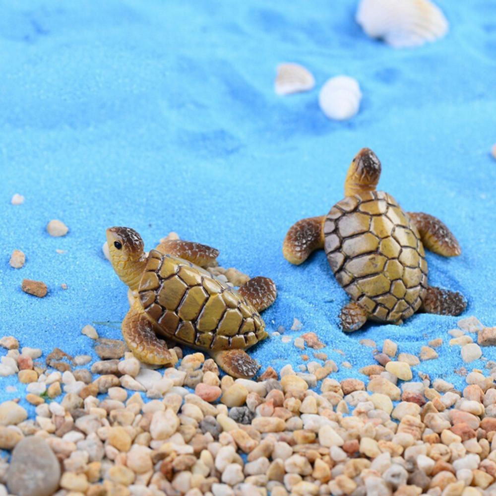30 mini tartarughe luminose in resina, piccole creature marine