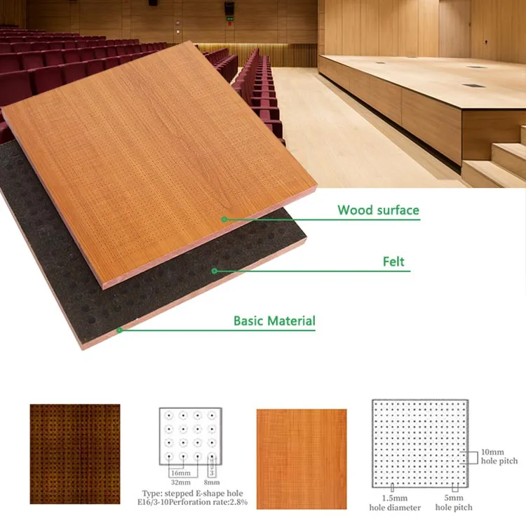 Building Project/TianGe 3M Decor Mdf Perforated Sound Absorb Board 3D Model Design Solied Wooden Acoustical Timber Wall Panels