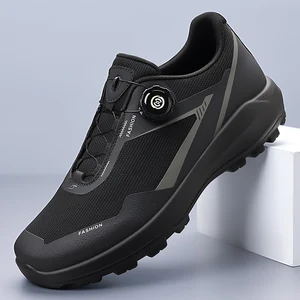 High Quality Rotary Buckle City Outdoor Casual Shoes Lightweight Breathable Hiking Shoes Waterproof Elastic Hiking Shoes Men