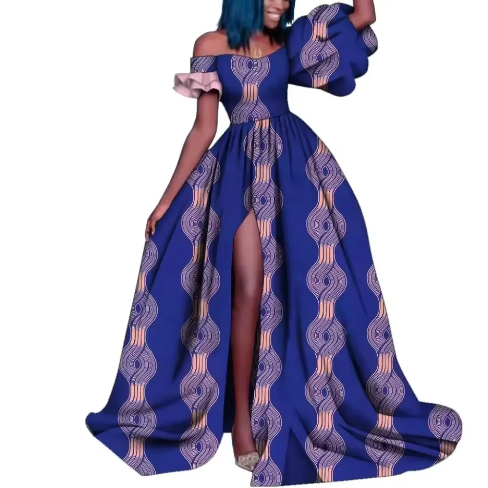 Ankara Fashion African Plus Size Women Dashiki Print Maxi Dresses Split Elegant Party Wear 4984 Ankara Fashion African Plus Size Women Dashiki Print Maxi Dresses Split Elegant Party Wear 4984