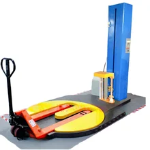 Brand New Wood Pallets Wrapper	Stretch Wrapper Handheld Automatic Pallet Stretch Film Wrapping Machine Forklift Enter Turntable