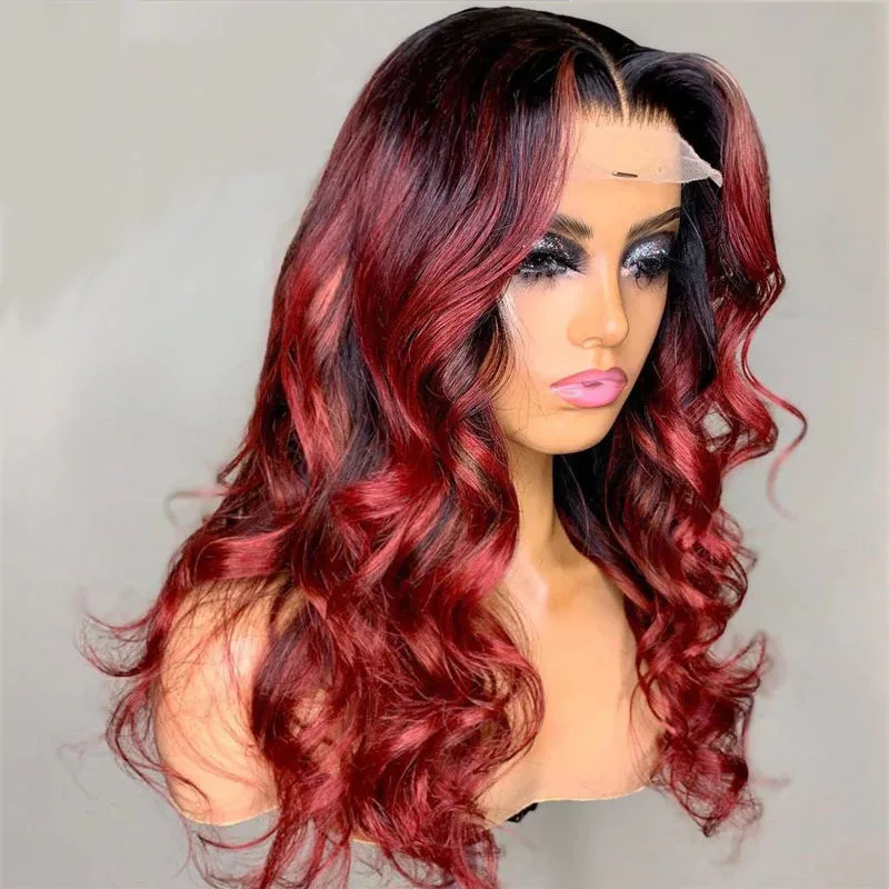 Dark Root Red Human Hair Wig s-l400.jpg main image 3