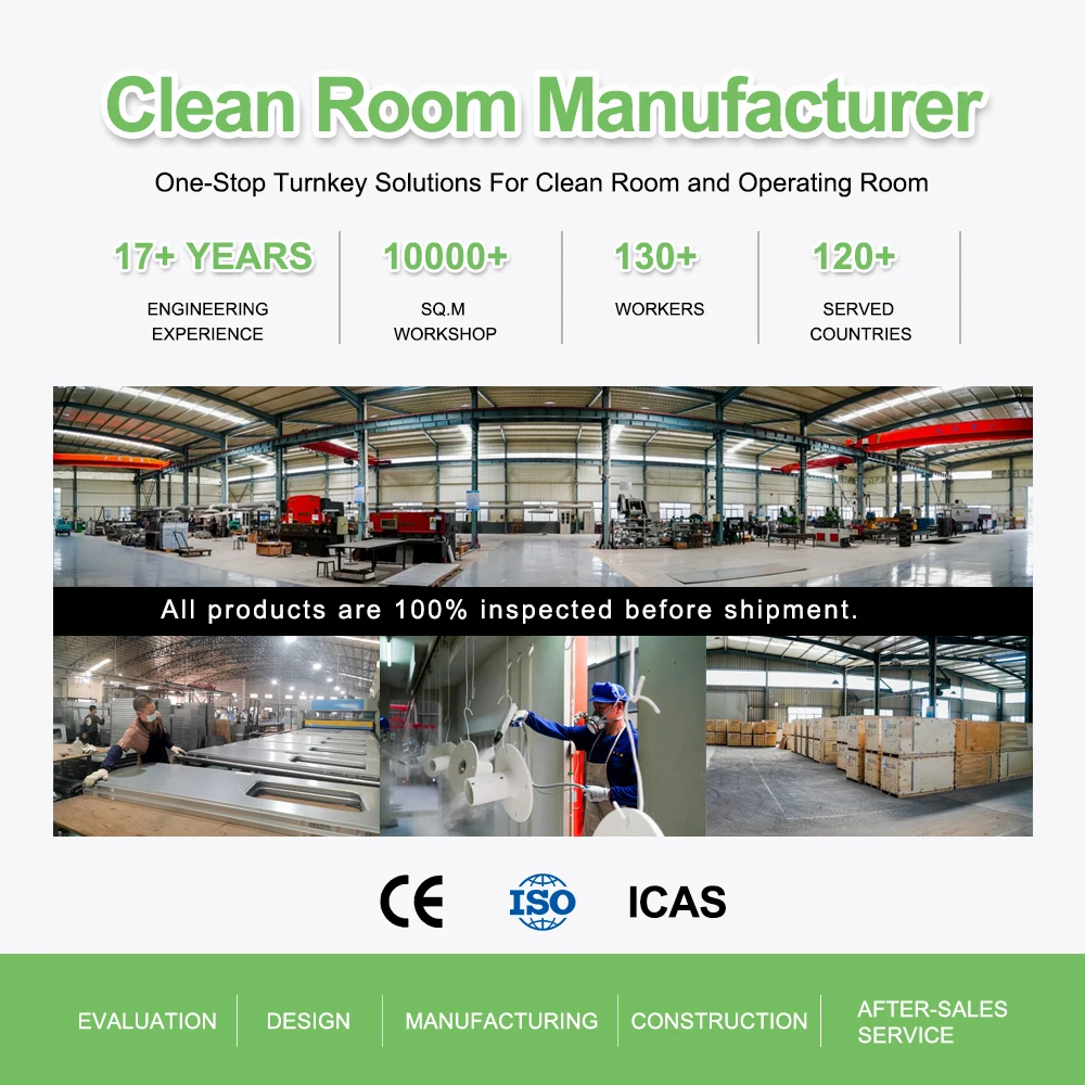 Iso 7 Workshop Gmp Container Ceiling Industry Hospital Prefab Rock Partition Panels Sandwich Prefabricated Modular Clean Room