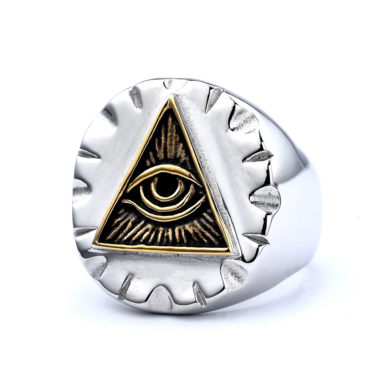 High Ranking Illuminati Freemason Eye Ring Antique store Vintage Metaphysical