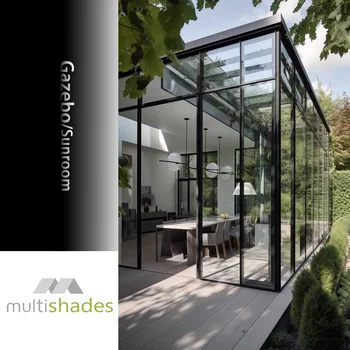 Modern Design Outdoor Thermal Insulation Sun Room Special-Shape Triangle Tempered Glass Aluminum Alloy for Private Villas