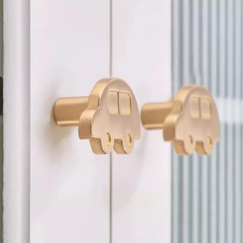 Cute Cartoon Brass Cabinet Knobs for Kids Room Solid Brass Animal Drawer  Pulls for Furniture Wardrobe Dresser Decor