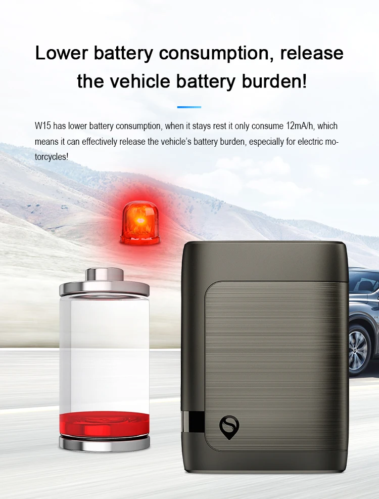 4g Lte Wireless Rechargeable Gps Tracker W15l Long Life Standby