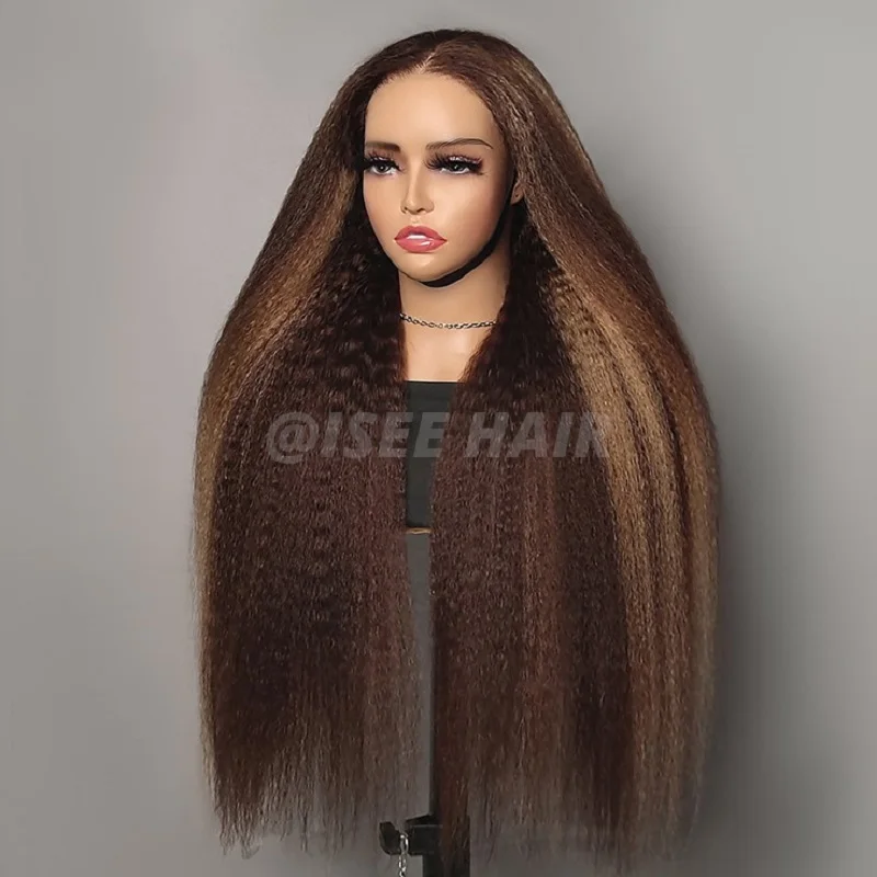 Isee Wear & Go Wig Pre Cut 4x6 13x4 Hd Lace Highlight Kinky Straight