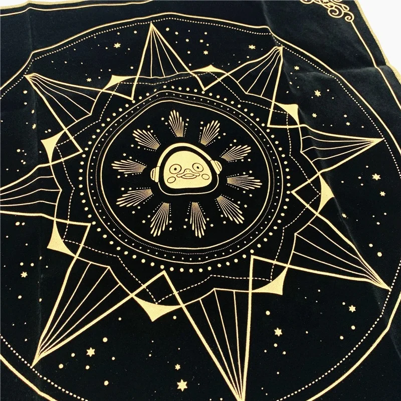 HAORUN Velvet Tarot Table Cloth & Card Bag Set - 65x65cm, Purple, Divination Altar Cloth