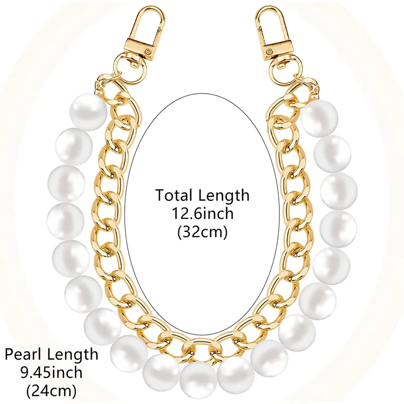2 Chaînes De Perles Pour Sac Ou Chaussures - Accessoire DIY Extension Décoration Sabot