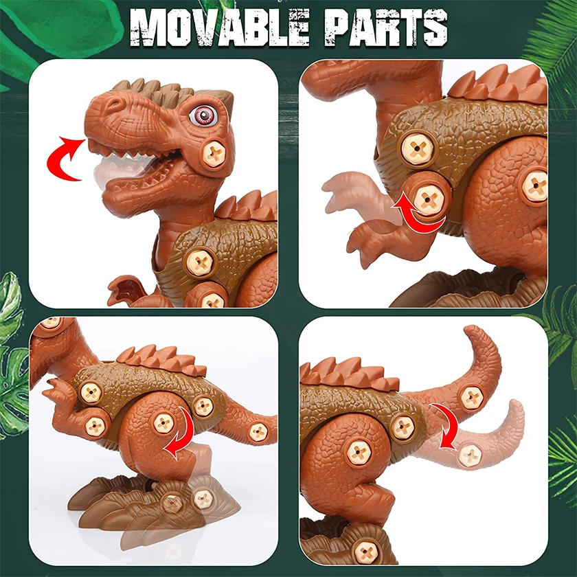 Simulation Dinosaur Diy with Electric Drill Assemble Dinosaur Toy Take Apart Assembly Dinosaur Toy