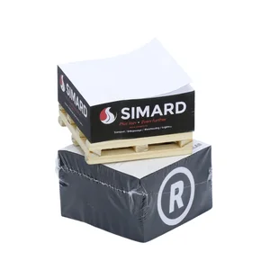 Hign Quality Custom Memo Pad Logo Square Wooden Pallet for Business Office Notepad Custom Paper Block Memo Cube