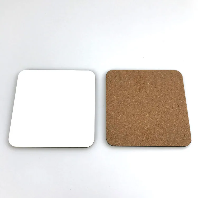 Оптовая продажа изготовленный на заказ круглый набор из пробкового сердца деревянный автомобильные сублимационные пустые подставки