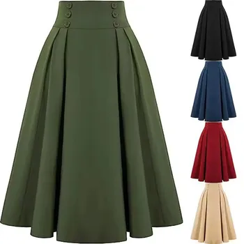 Oem Women Long Skirts 2023 High Quality Casual Elegant Pleated Long Skirt Plus Size Womens Skirts For Women Casual