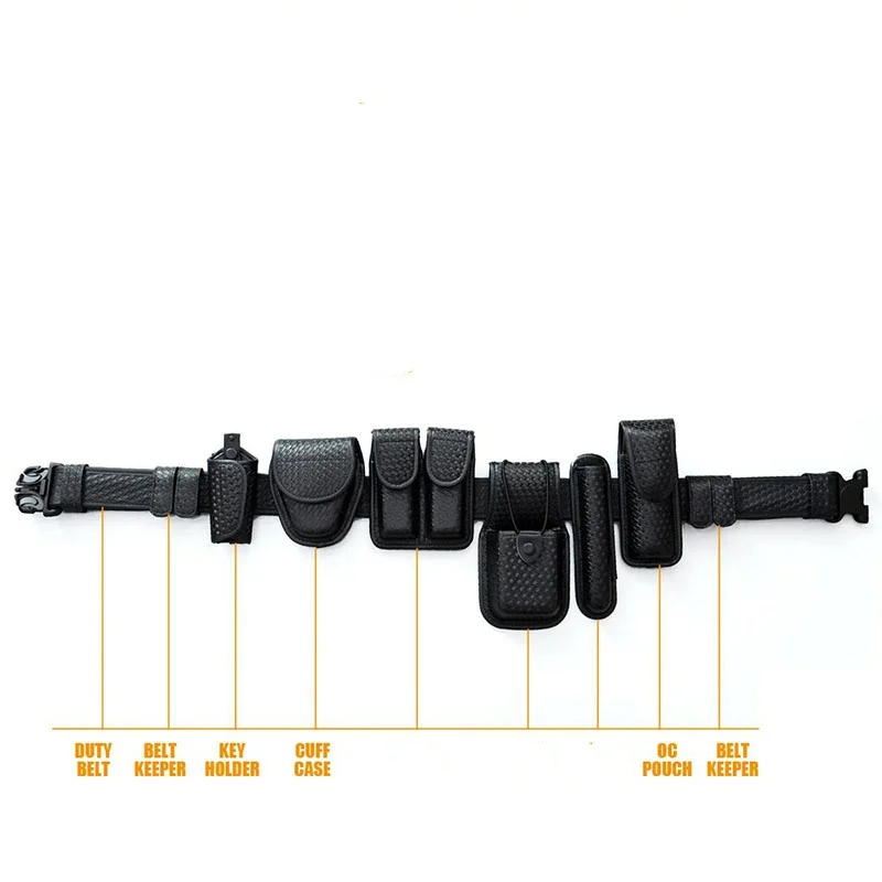 High Density Outdoor Material Multifunctional Duty Web Training Belt Rig with Handcuff Case Duty Belt Tactic Waist Belts