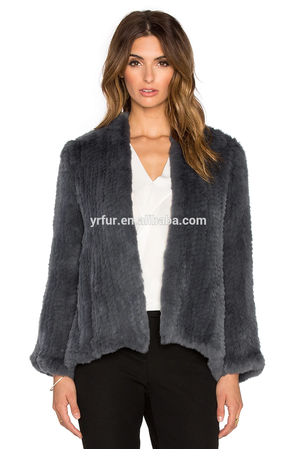 Yr409 Australian Style Rabbit Fur Garment Short Knitted Rabbit Fur Jacket Women Buy Short