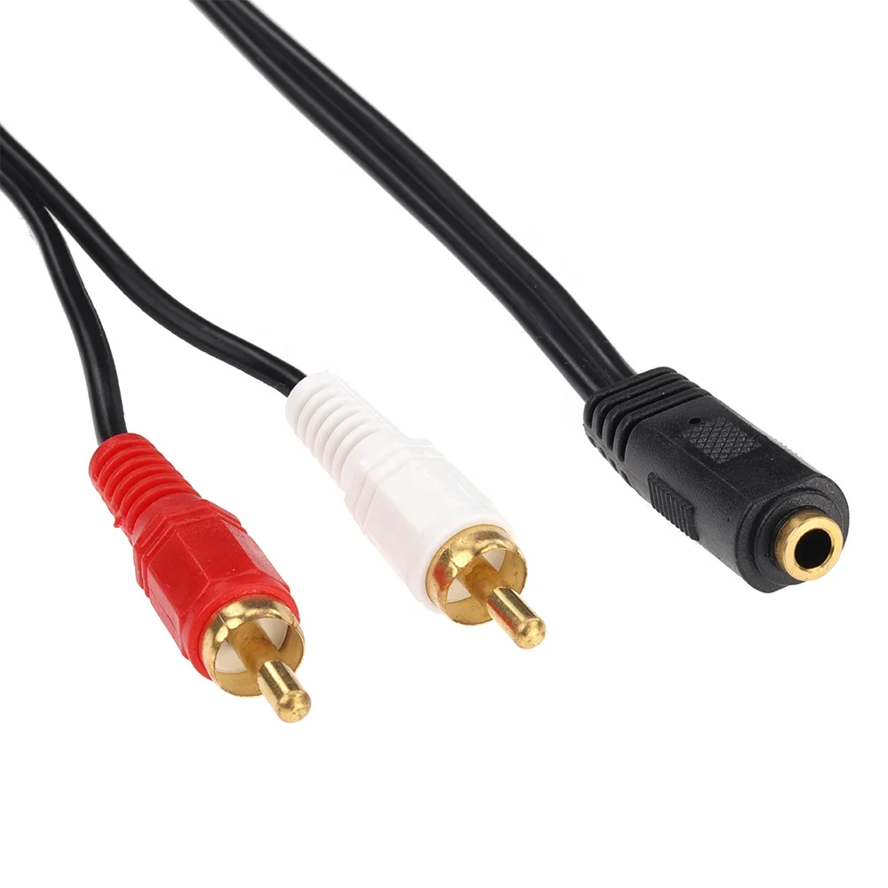 Jack Femmina Audio Stereo Universale Da 3.5mm A 2 Prese Maschio RCA Per Cuffie Cavo Adattatore 3.5 Y - Foto 7