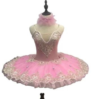 Ballet Professional Tutu Dress Swan Lake Delicate Lace Dress Girls ...