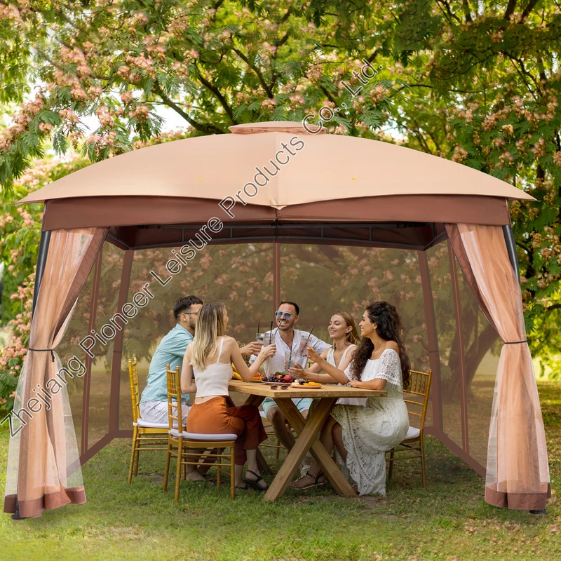 USA Stock Outdoor Canopy Design 10x10 Gazebo with Netting