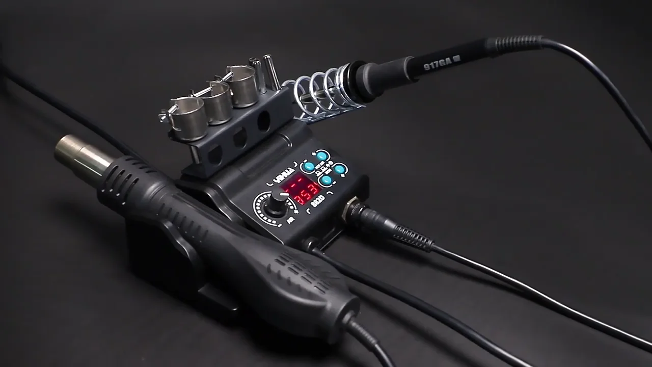 YIHUA 882D 2 in 1 はんだごて＆熱風ガン リワークステーション BGA 