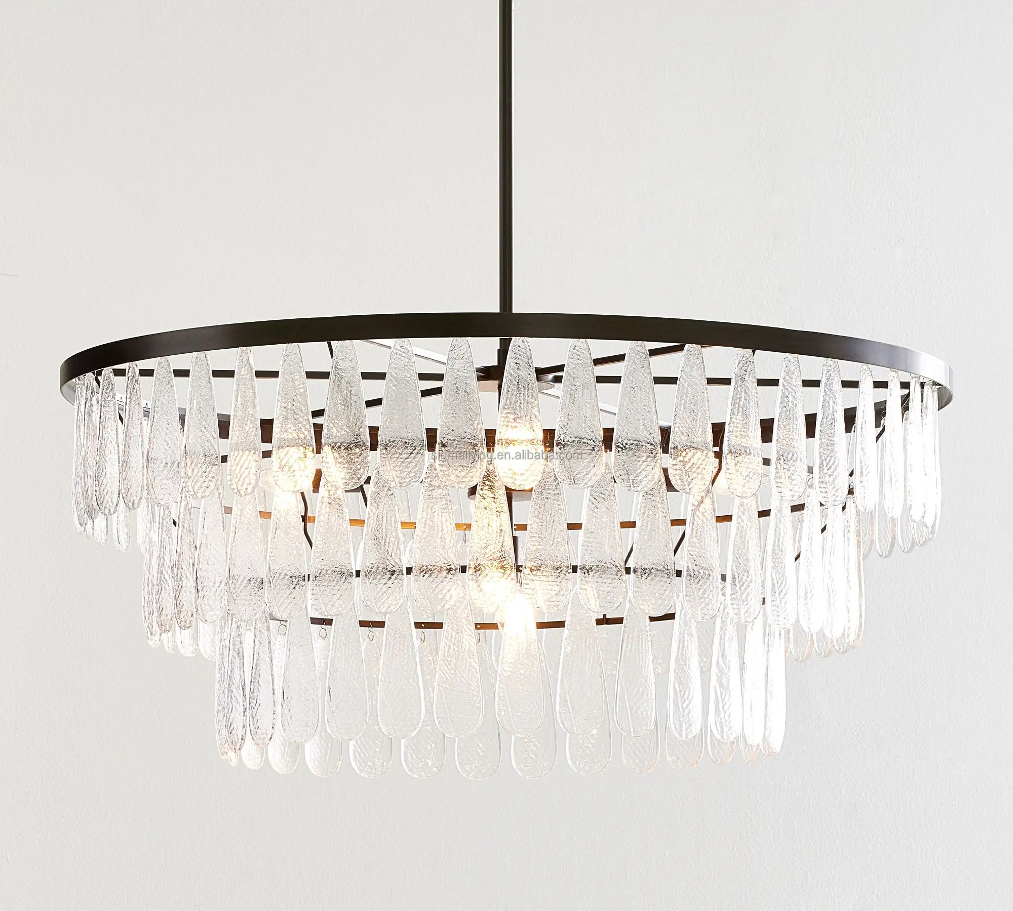 chandeliers pendant lights textured glass round chandelier