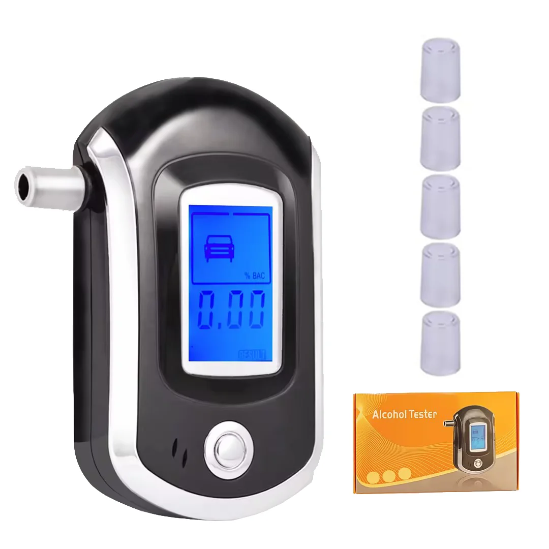 At6000 Lcd Screen Professional Breath Alcohol Tester Mouthpiece Alcohol ...