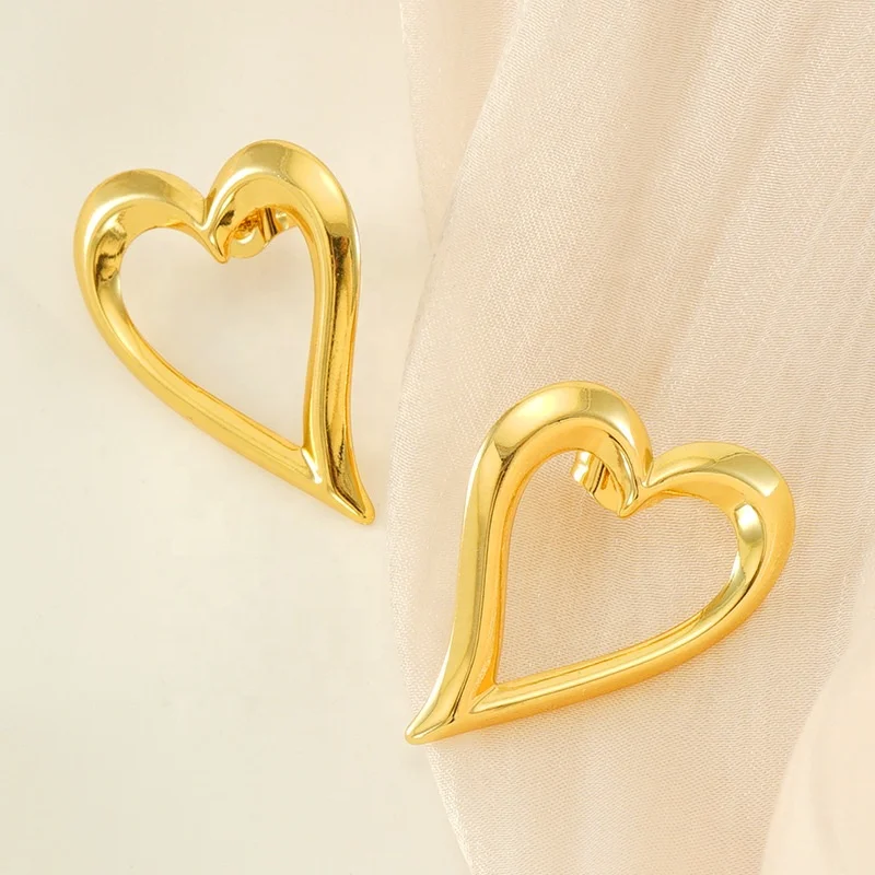 18K Gold Plated Waterproof Stainless Steel Hoop Earrings